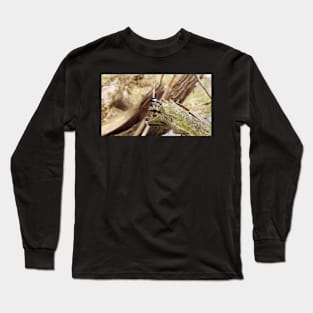 Black-capped Chickadee Perched On a Log Long Sleeve T-Shirt